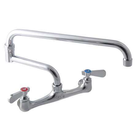 BK RESOURCES Workforce Standard Duty Faucet with 18" Double-Jointed Swing Spout BKF-8W-18-G